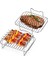 2pcs Hava Fritöz Rafı, Hava Fritöz Çift Katmanlı Raf, Çok Amaçlı Hava Fritöz Aksesuarları, 5 Şişli Izgara Rafı (Yurt Dışından) 1