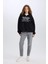 Oversize Geniş Kalıp Yarım Fermuarlı Sırt Baskılı Sweatshirt E1525AX24WN 2