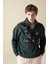 C6132 Comfort Regular Fit Rahat Kalıp Fermuarlı Dik Yaka Yazı Baskılı Sweatshirt 1