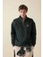 C6132 Comfort Regular Fit Rahat Kalıp Fermuarlı Dik Yaka Yazı Baskılı Sweatshirt 3