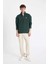 C6132 Comfort Regular Fit Rahat Kalıp Fermuarlı Dik Yaka Yazı Baskılı Sweatshirt 5