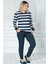 Kışlık Uzun Kol Çizgili Pijama Takım Homewear Alperi 79-15 3