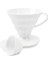 Beyaz Plastik V60 02 Dripper, Pratik ve Şık Kahve Demleme Aleti 1