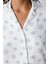 Snowflakes Ekru Gömlek Pantolon Pijama Takımı 4