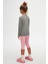 Buz Gri Basic Unisex Çocuk Mevsimlik Sıfır Yaka Uzun Kollu Tişört 4
