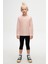 Koyu Pembe Melanj Basic Unisex Çocuk Mevsimlik Sıfır Yaka Uzun Kollu Tişört 1