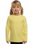 Açık Sarı Basic Unisex Çocuk Mevsimlik Sıfır Yaka Uzun Kollu Tişört 1