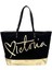 Vs Siyah Gold Kanvas Tote Seyahat Çantası 1
