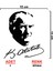 Atatürk İmza Sticker - Atatürk Sticker - Oto Sticker - Araba Sticker - Araç Sticker 2
