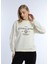 Kadın 3 Iplik Şardonsuz United Kingdom Nakışlı Sweatshirt Siyah 2