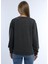 Kadın Kalp Baskılı 3 Iplik Şardonsuz Sweatshirt Antrasit Melanj 4