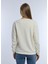 Kadın Love Baskılı 3 Iplik Şardonsuz Sweatshirt Ekru 4