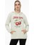 Kadın Kiraz Baskılı 3 Iplik Şardonsuz Sweatshirt Mint 2