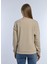 Kadın Love Baskılı 3 Iplik Şardonsuz Sweatshirt Bej 4