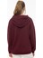 Kadın Kiraz Baskılı 3 Iplik Şardonsuz Sweatshirt Bordo 4