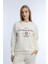 Kadın 3 Iplik Şardonsuz United Kingdom Nakışlı Sweatshirt Bordo 1