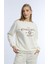 Kadın 3 Iplik Şardonsuz United Kingdom Nakışlı Sweatshirt Bordo 2