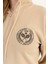 Kadın Fermuarlı Regular Fit Sweatshirt Bej 3