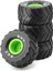4pcs 100MM 1/10 Monster Truck Buggy Lastikler Tekerlek 1/18 Losi Mini Lmt Rc Araba Yükseltme Parçaları Için 12MM Hex, Yeşil (Yurt Dışından) 6