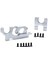 Metal Ayarlanabilir Motor Montajı ve Merkezi Dişli Montaj Seti 104072 104001 104002 1/10 Rc Araba Yükseltme Parçaları, Gümüş (Yurt Dışından) 2