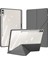 Samsung Galaxy Tab S10 Plus Kılıf Origami Standlı Deri+Pc+Tpu Şeffaf Arka Kapak-Gri (Yurt Dışından) 2