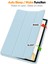 Samsung Galaxy Tab S10+STANDLI Kılıf Kalem Yuvalı Şok Emici Deri Tablet Kılıfı-Gök Si (Yurt Dışından) 2