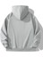 Gri Renkli Kapüşonlu Kanguru Cepli Oversize Sweatshirt 2