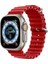 Apple Watch 8 41MM Uyumlu Ocean Silikon Kordon- Kırmızı 1