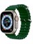 Apple Watch 8 41MM Uyumlu Ocean Silikon Kordon- Koyu Yeşil 1