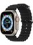 Apple Watch 8 41MM Uyumlu Ocean Silikon Kordon- Siyah 1