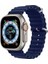 Apple Watch 9 41MM Uyumlu Ocean Silikon Kordon- Lacivert 1