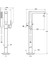 Root Square A42760 Küvet Bataryası, Yerden, El Duşlu, Krom 2