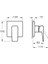 Root Square A42751 Ankastre Duş Bataryası, Sıva Üstü, Krom 4