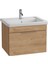 Quadrum 67119 Lavabo Dolabı, Çekmeceli, 65cm, Altın Meşe 1