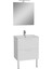 Mia 75071 Banyo Dolabı Seti Çekmeceli, Ayaklı, 60 cm, Parlak Beyaz 1