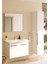 Quadrum 62542 Lavabo Dolabı, Kapaklı, 80 cm, Parlak Beyaz 2