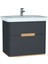Sento 60836 Lavabo Dolabı, Çift Çekmeceli, 80 cm, Mat Antrasit 1