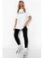 Karede Sevgi Beyaz Kısa Kollu Ön ve Arka Baskılı Oversize Kadın T-Shirt 2