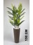 Yapay Areka Ağacı ve Bambu Gövdeli Salon Çiçeği, Bej, 150cm, Saksı, Beyaz 1