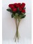 Yapay Çiçek 10 Lu Kadife Gül Demeti Kırmızı 3