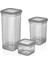 Simple Gıda Saklama Kabı (3 Adet) (Grey) 0,60 Lt 1,30 Lt 1,90 Lt ORG-433-GR 1