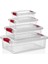 Fresh & Clink Saklama Kabı Set (3'lü) 0,80 Lt. x 1,50 Lt. x 3,00 Lt 6,00 Lt ORG-466 1