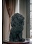 Siyah Beton Aslan Biblo, Dekoratif Heykel, 70x150 cm, Modern Tasarım 1