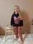 Sacro Kids Kurdeleli Minnie Mouse Baskılı Tayt-Sweatshirt 3 Iplik Kışlık Kız Çocuk Takım 3