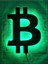 Bitcoin Kripto Para Rgb LED Işıklı Ahşap Mdf Dekoratif Tablo 1