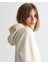 Kadın Beyaz Relaxed Fit Kapüşonlu Logolu Sweatshirt 4201272.130 5