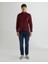 Erkek Bordo Regular Fit Düğmeli Yaka Kadife Gömlek 3230228.638 3