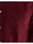 Erkek Bordo Regular Fit Düğmeli Yaka Kadife Gömlek 3230228.638 5