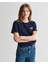 Kadın Lacivert Regular Fit Bisiklet Yaka Logolu T-Shirt 4201271.409 1