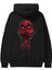Deadpool (22) Arka Baskılı Siyah Oversize Kapüşonlu Sweatshirt Erkek Kadın 2